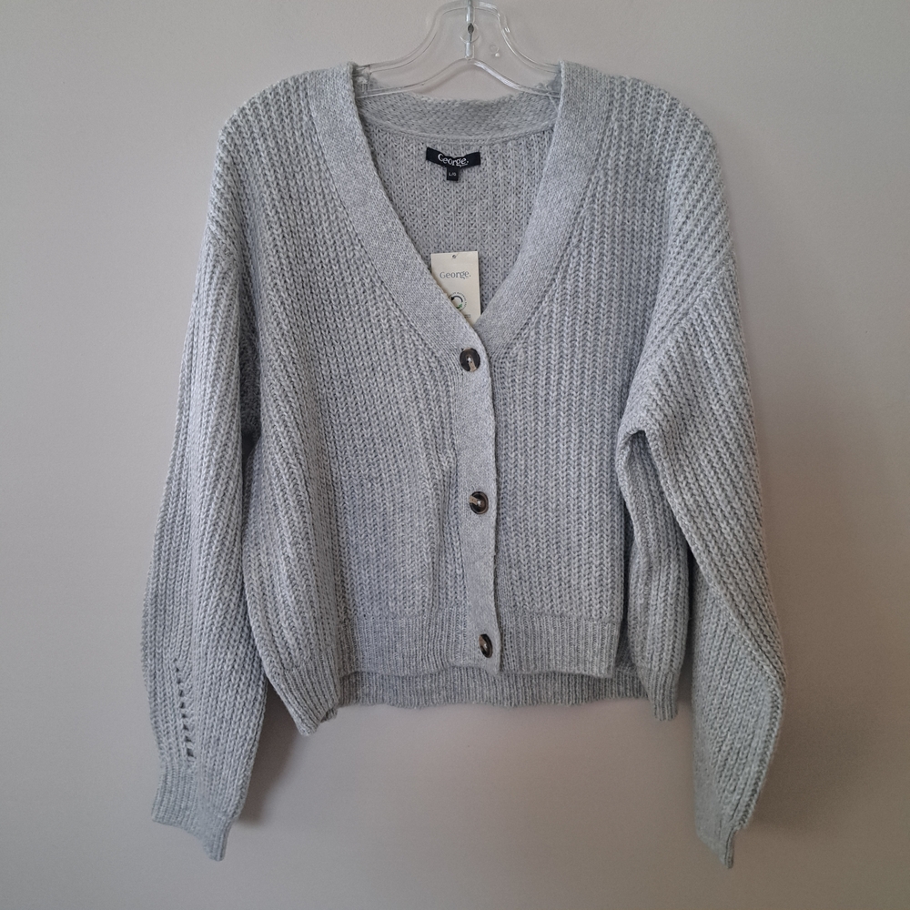 George Light Gray Knit Cardigan